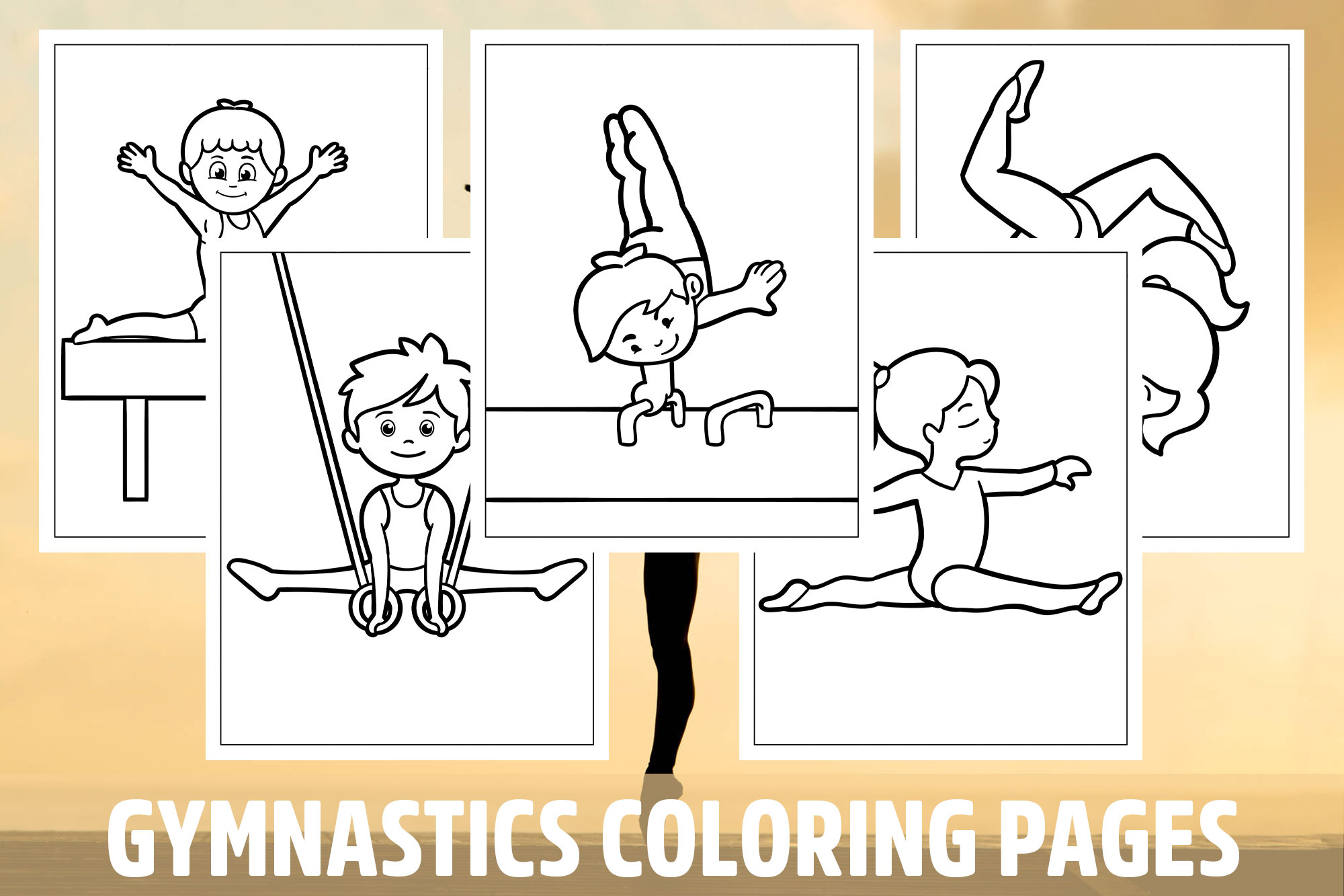 Gymnastics coloring pages for kids girls boys teens birthday school activity made by teachers