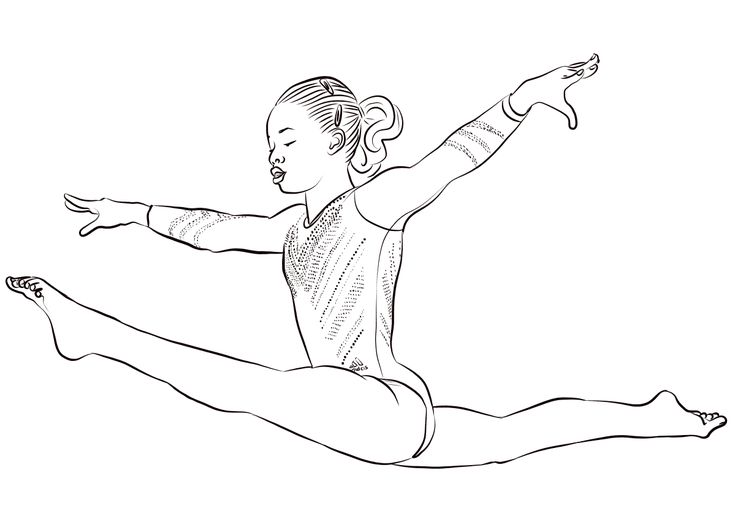 Gymnastics coloring pages