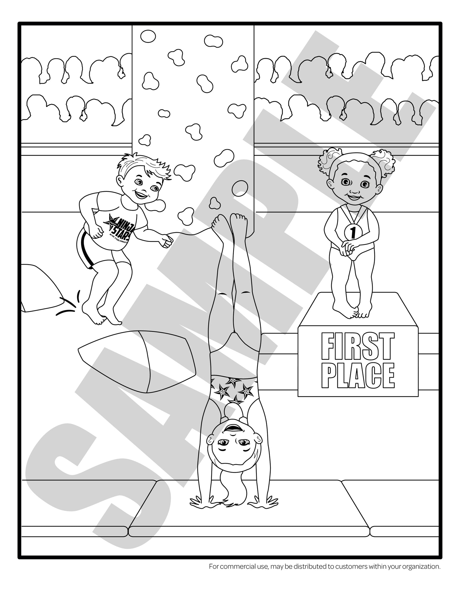 Gymnastics coloring sheet