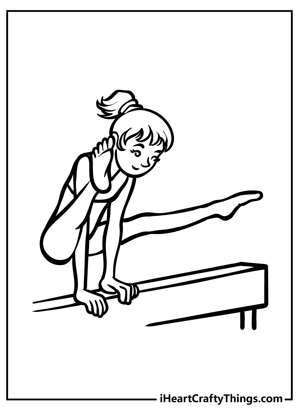 Gymnastics coloring pages free printables