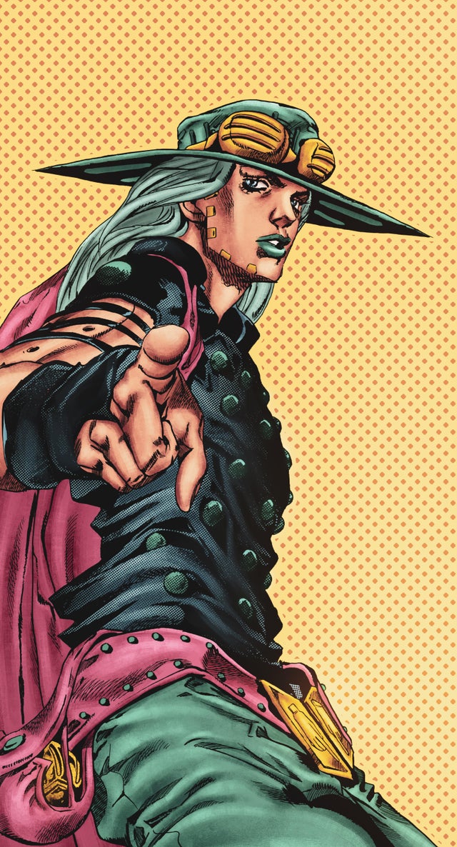 I colored a panel of gyro zeppeli rstardustcrusaders