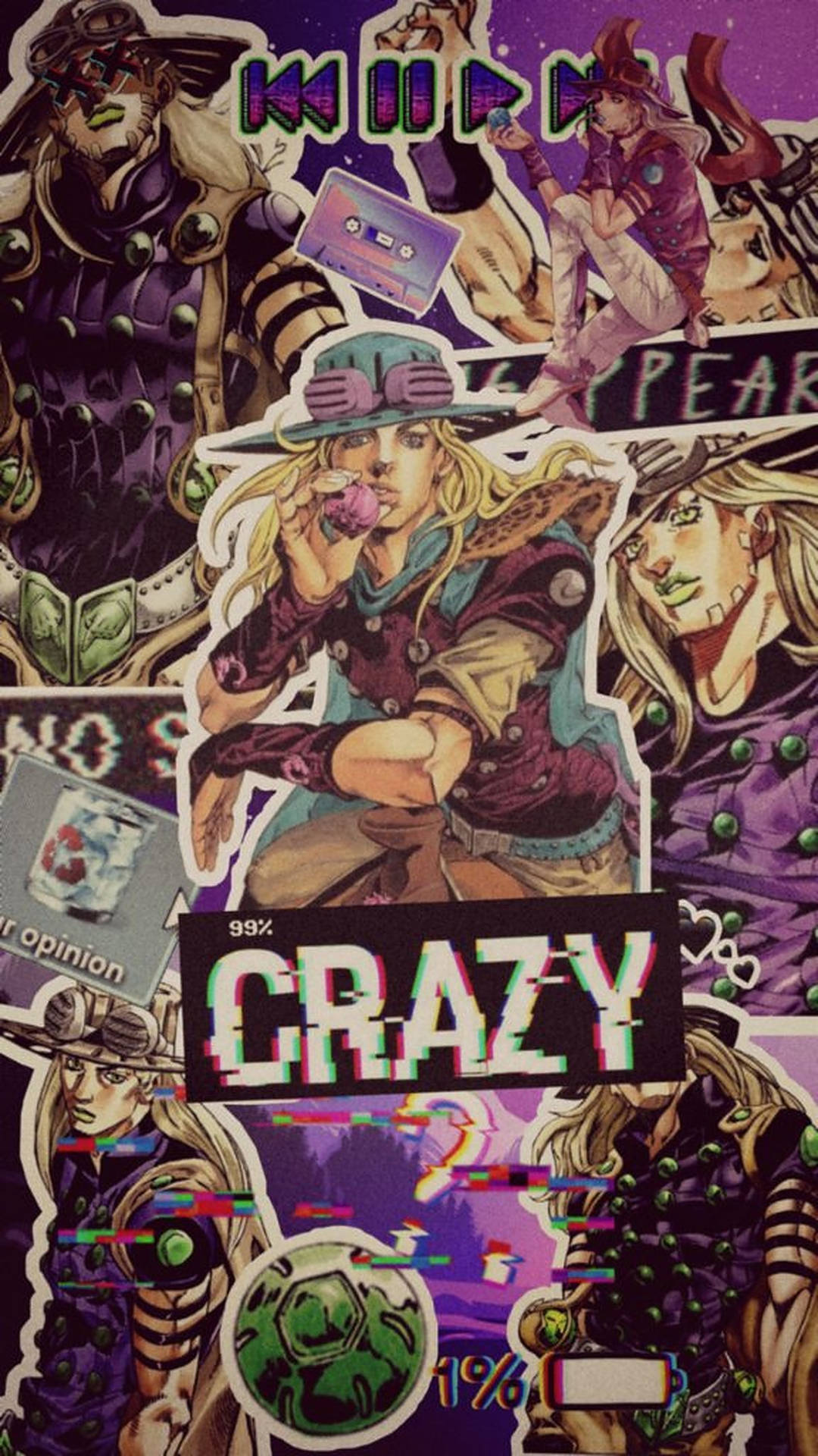 Download gyro zeppeli aesthetic collage wallpaper