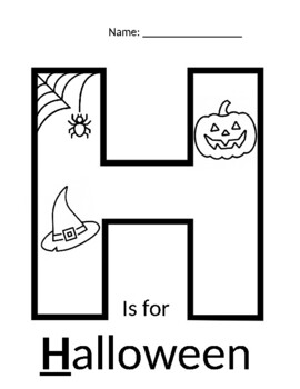 H is for halloween by jalen tpt