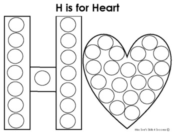H is for heart dot art by miss sues skills success tpt