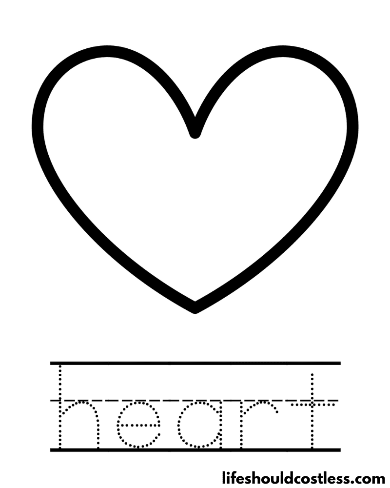 Heart coloring pages free printable pdf templates