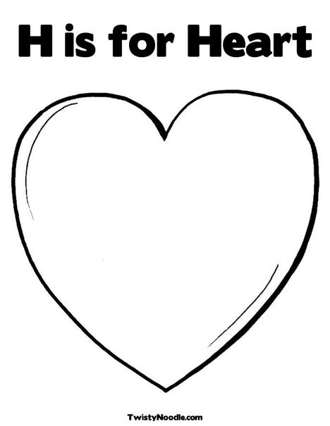 H is for heart heart coloring pages coloring pages for kids color worksheets