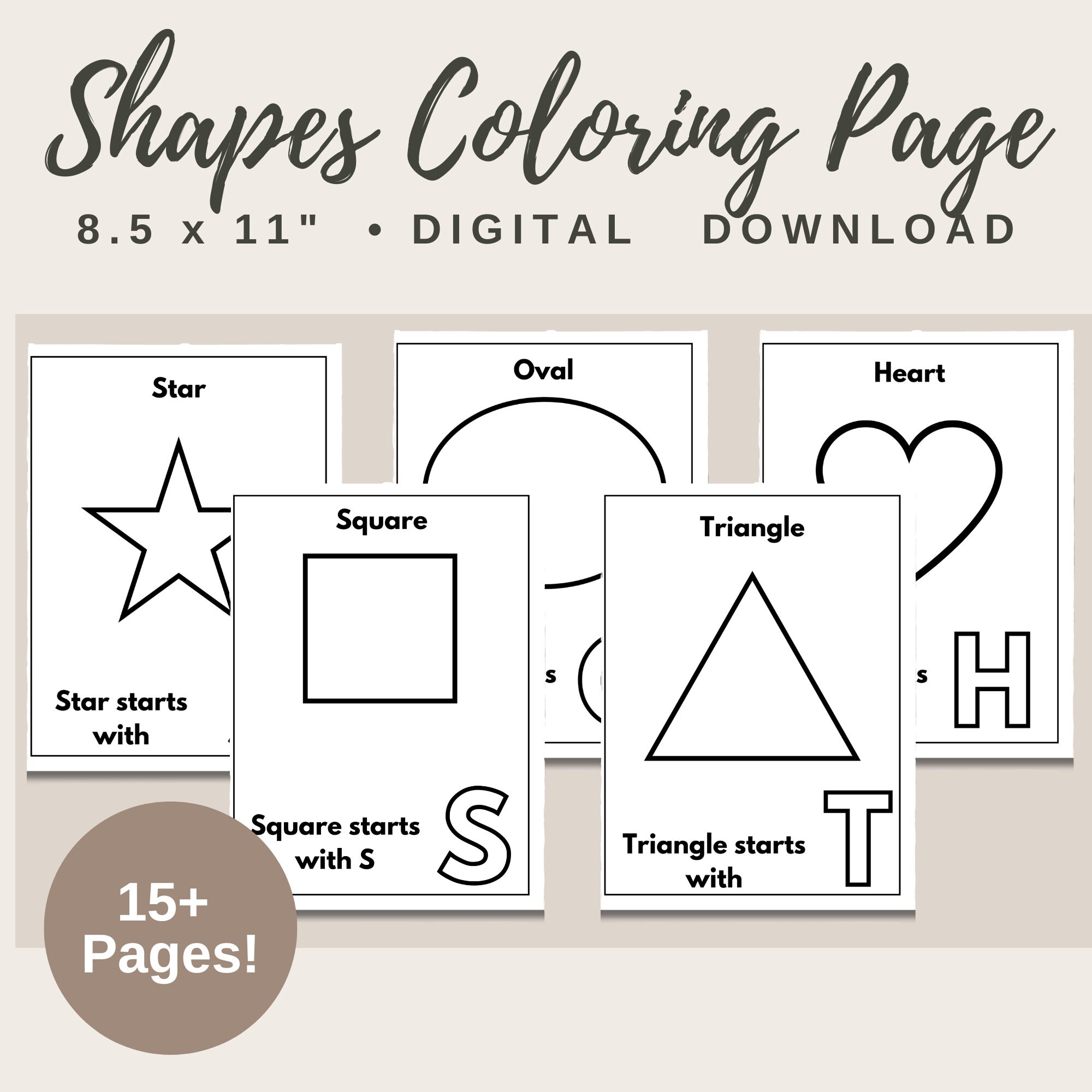 Shapes coloring pages