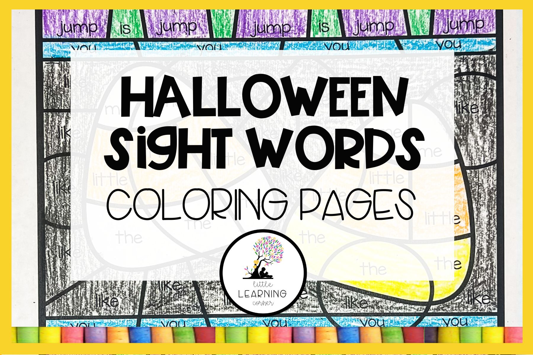 Halloween sight words coloring pages