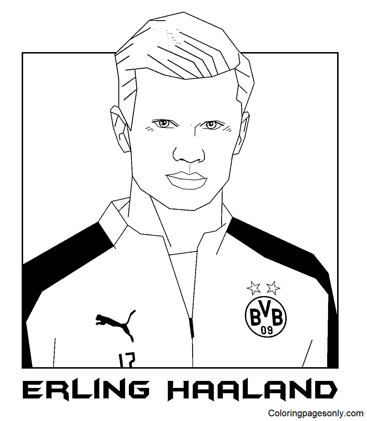 Erling haaland coloring pages printable for free download