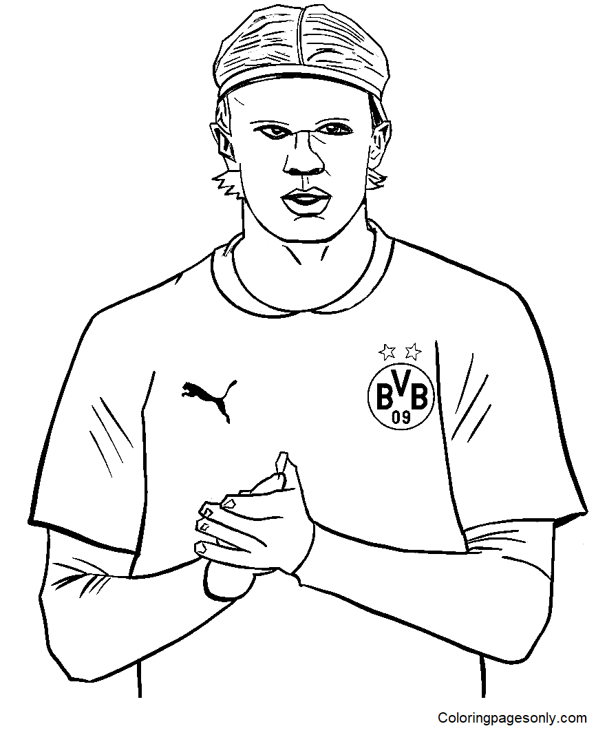 Erling haaland coloring pages printable for free download