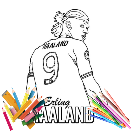 Erling haaland coloring book