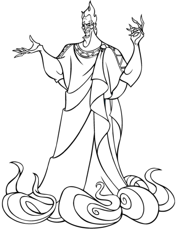 Hades from hercules cartoon coloring pages disney drawings disney coloring pages