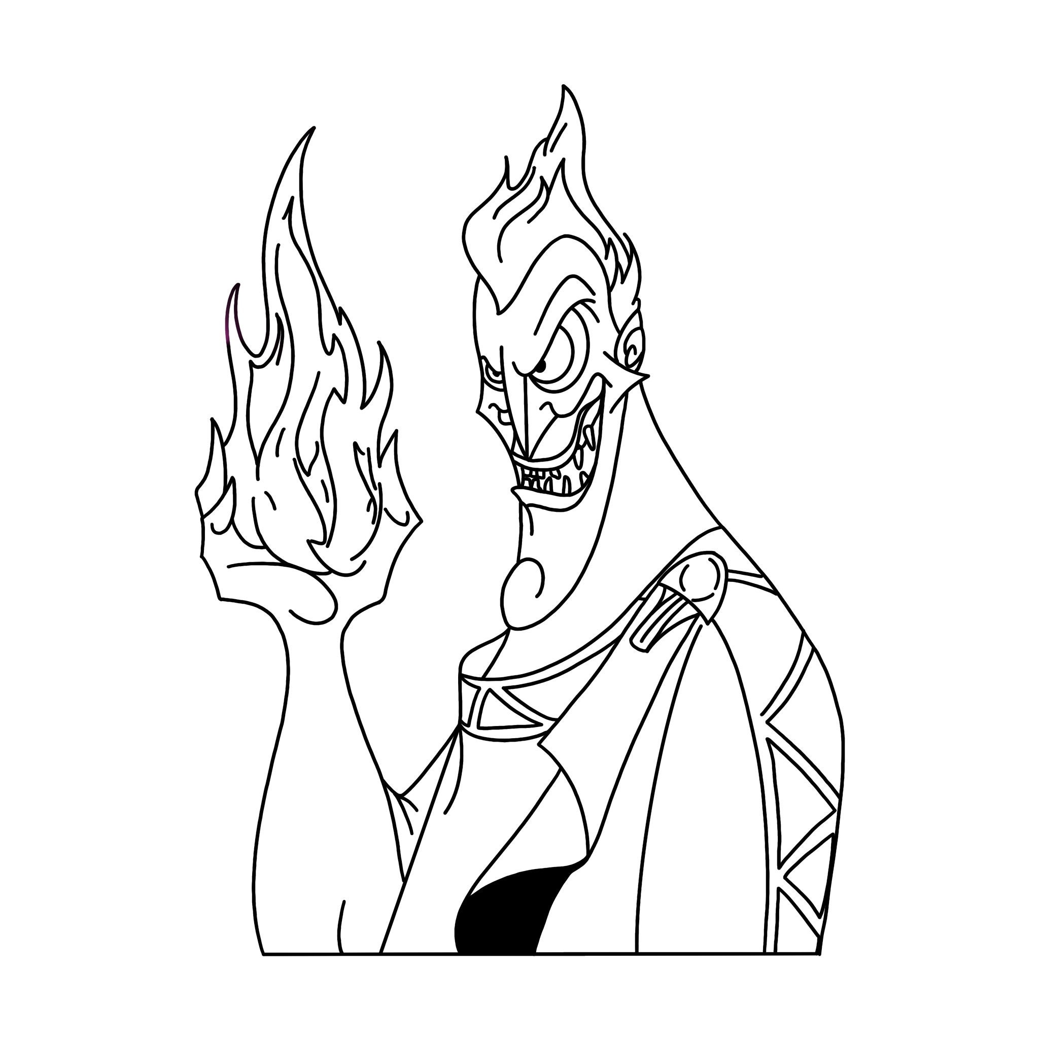 Hades hercules digital files svgpdfpngjpeg villain coloring pageskids coloring pages instant download