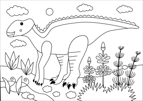 Hadrosaurus coloring pages free coloring pages