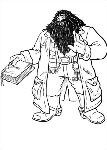 Hagrid coloring page free printable coloring pages