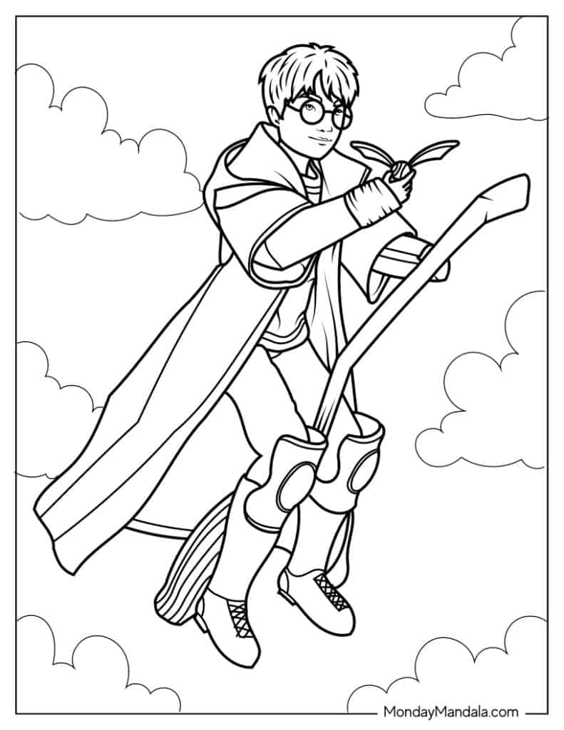 Harry potter coloring pages free pdf printables