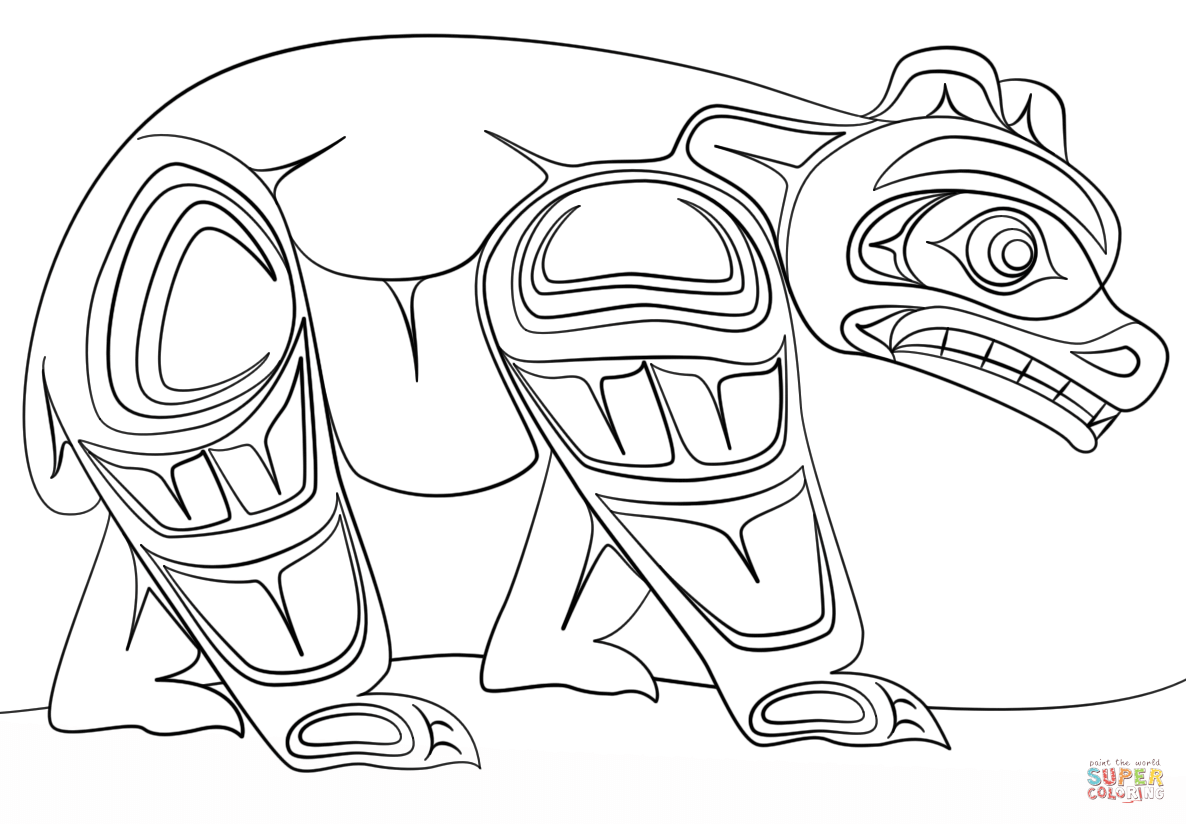 Image result for aboriginal children coloring pages printable canadian aboriginal art haida art bear coloring pages