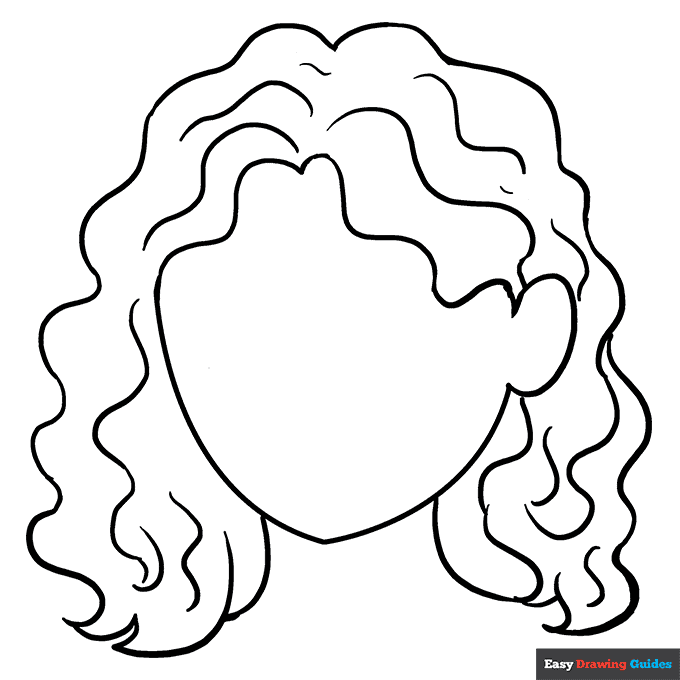 Free printable hair coloring pages for kids