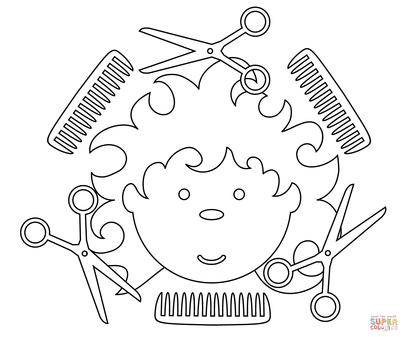 Hair salon coloring page free printable coloring pages