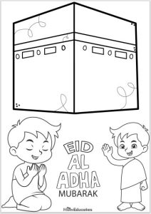 Hajj colouring pages for kids