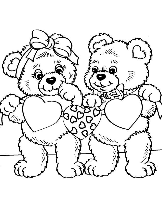 Valentine coloring pages