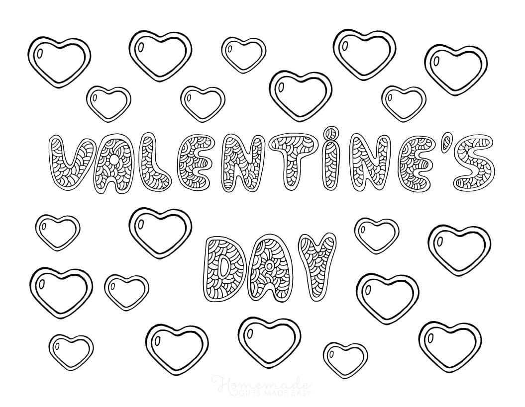 Printable valentines day coloring pages for adults