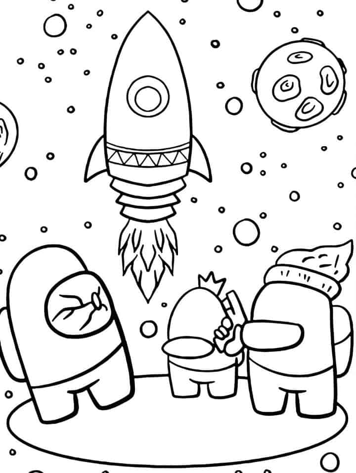 Among us coloring pages free to print