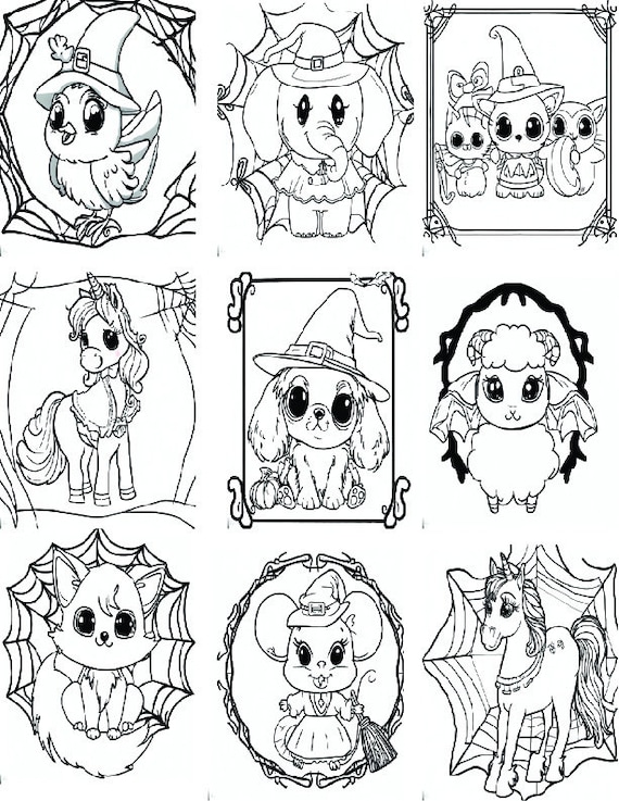 Cute printable halloween animal coloring pages spooktacular fun for kids