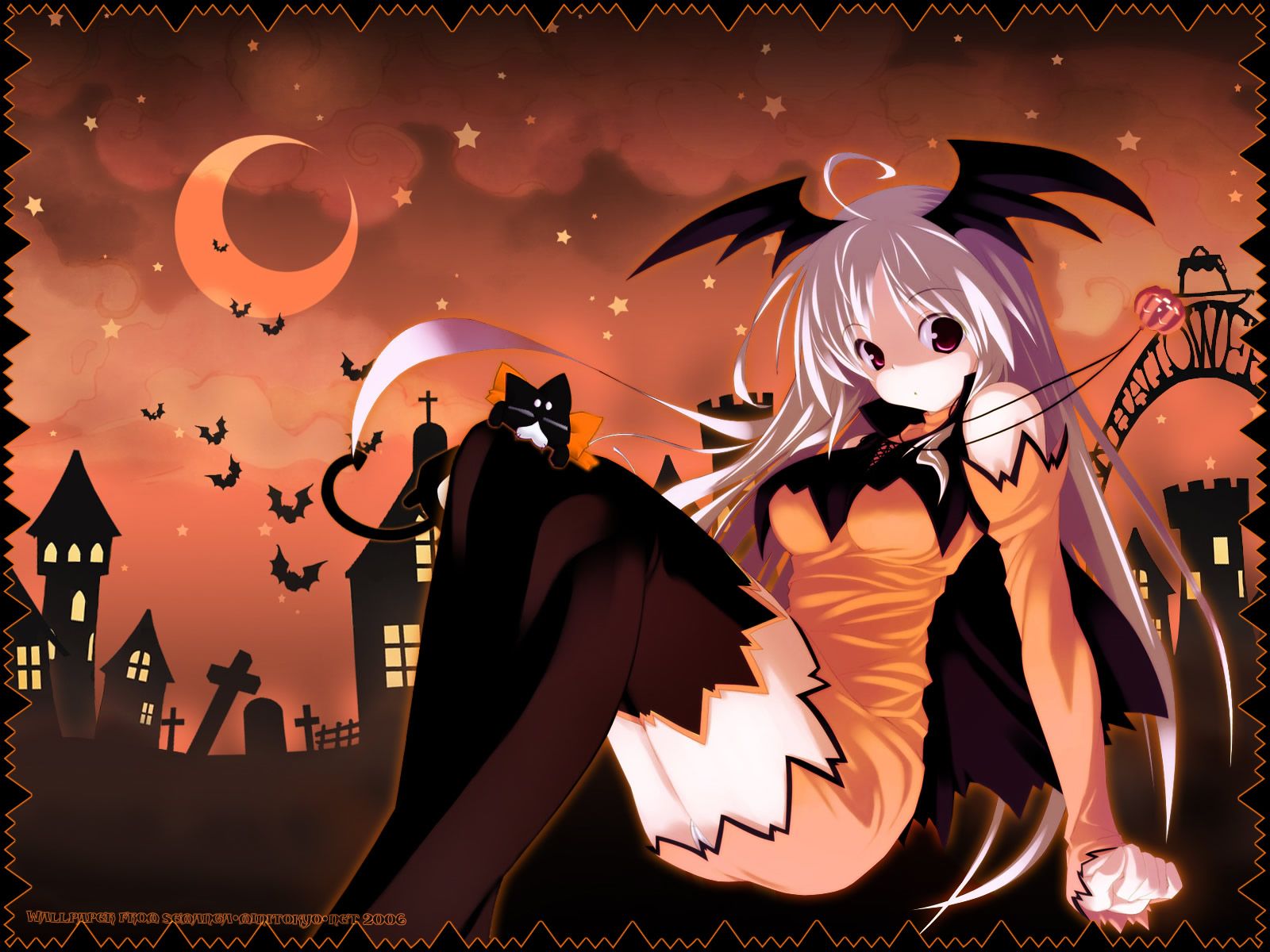 Halloween anime girls wallpapers