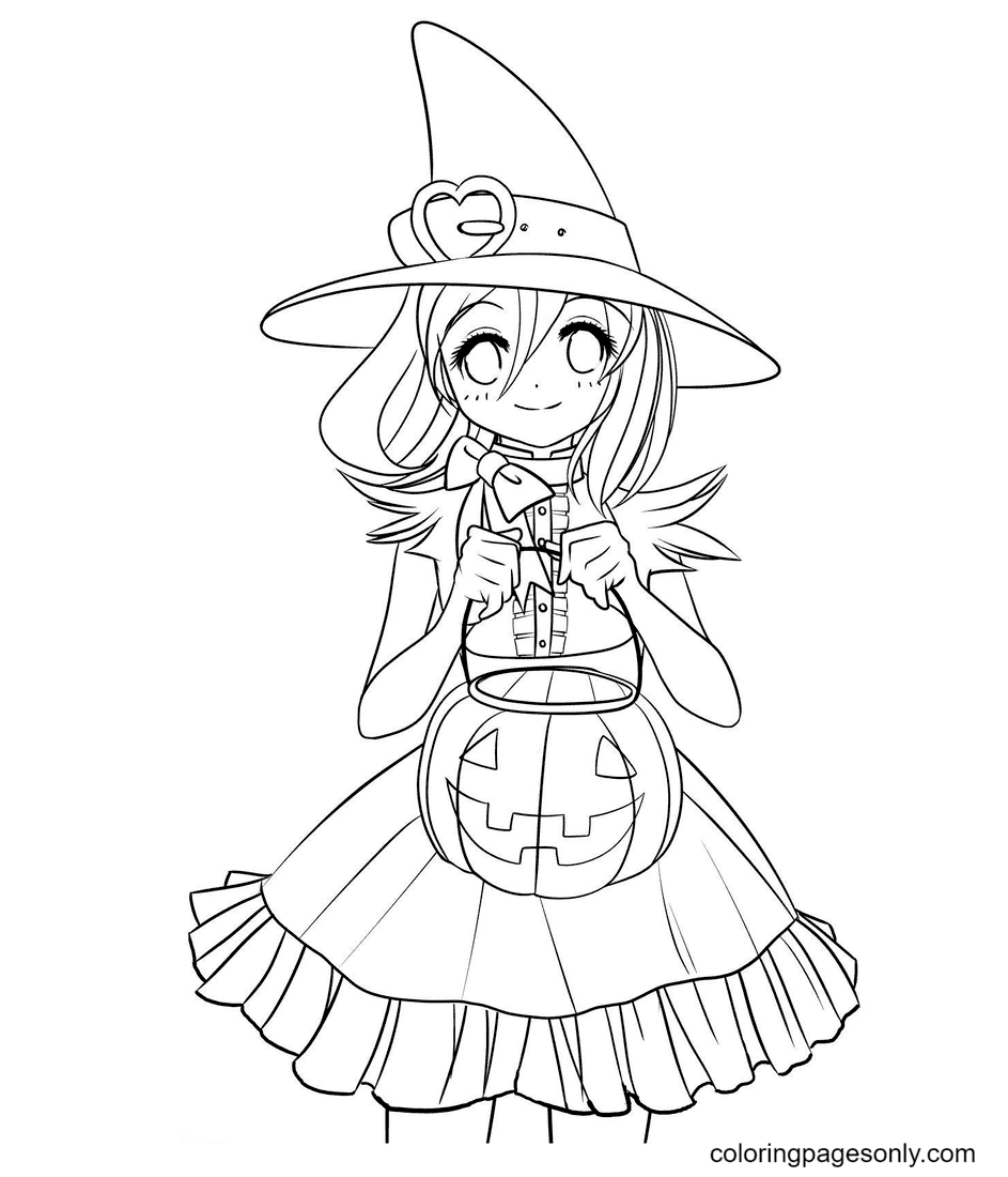 Halloween witch coloring pages printable for free download