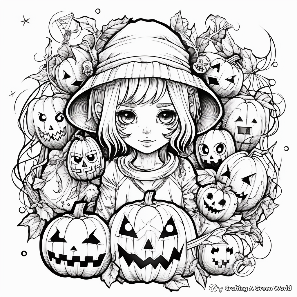 Horror book coloring pages