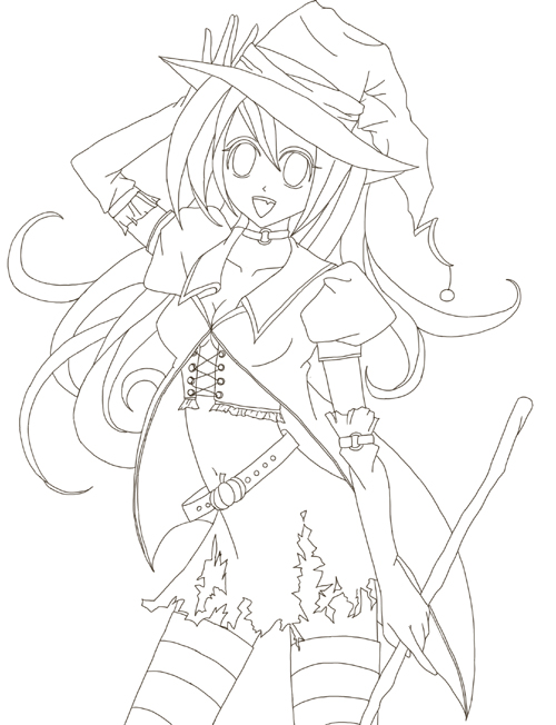 Halloween coloring page by spades on