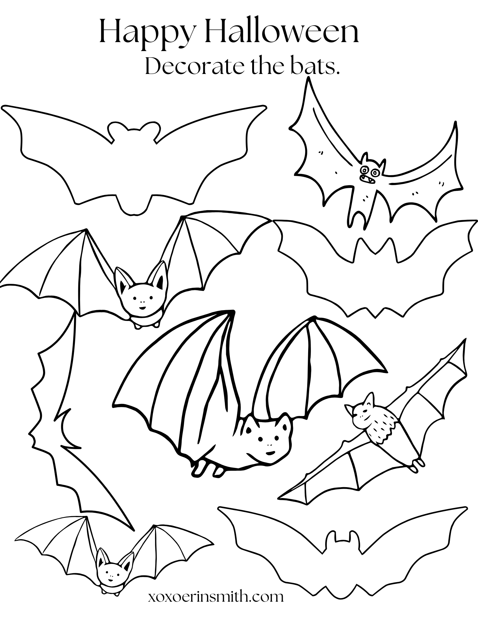 Bat themed free halloween coloring pages printable â