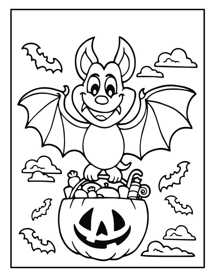 Printable halloween coloring book for kids halloween