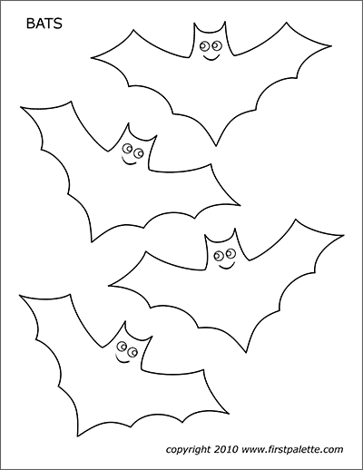 Bats free printable templates coloring pages