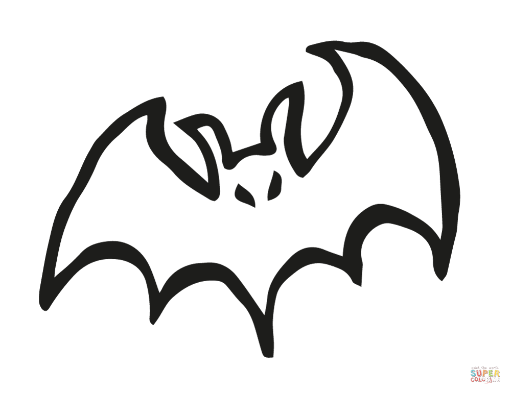 Scary halloween bat coloring page free printable coloring pages