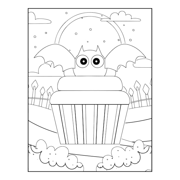 Premium vector halloween coloring pages for kids