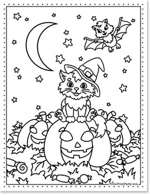 Halloween coloring pages free printable book kids will love