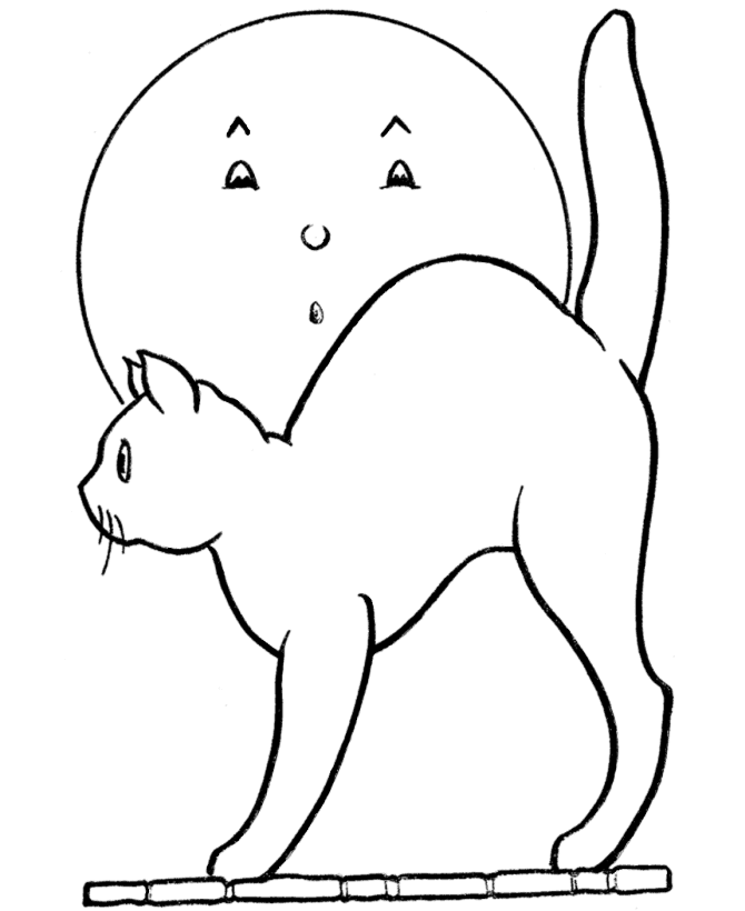 Scary halloween coloring page