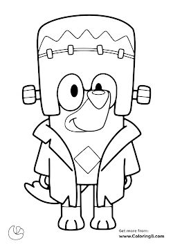 Rusty from bluey halloween coloring pages halloween coloring pages halloween coloring sheets cute coloring pages