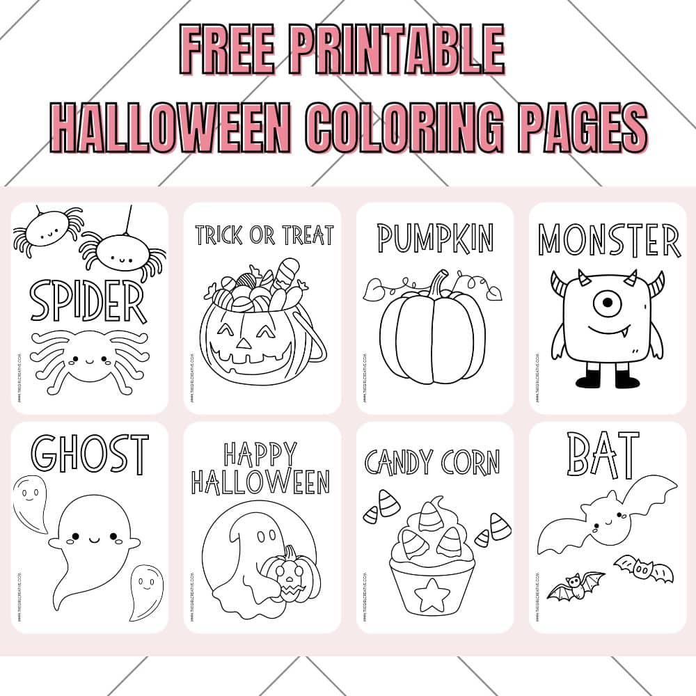 Easy halloween coloring pages