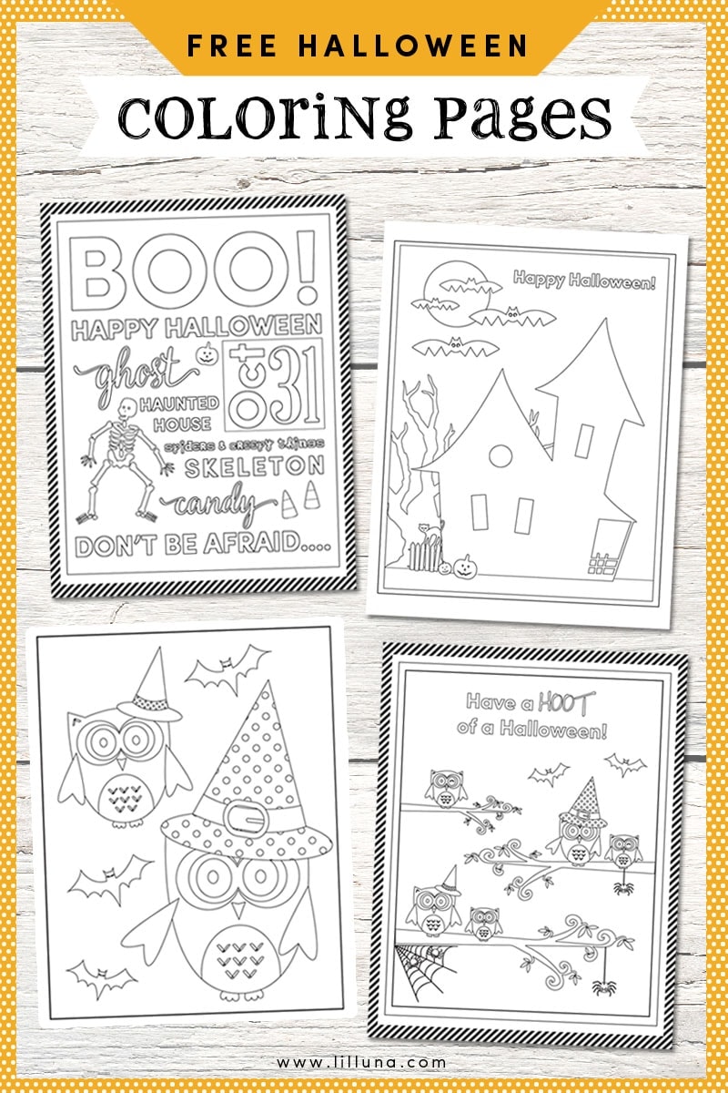 Free halloween coloring pages