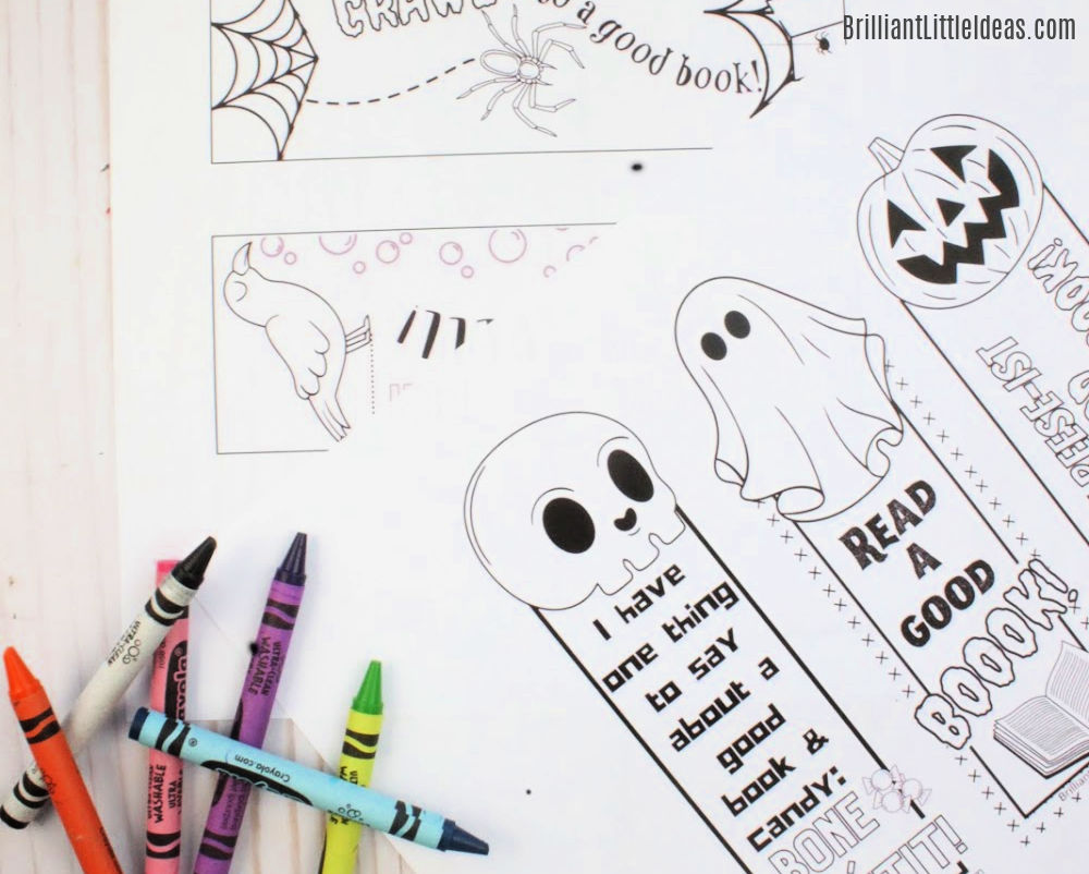 Halloween bookmarks printable brilliant little ideas