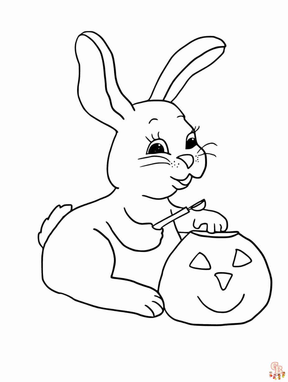 Bunny coloring pages for kids