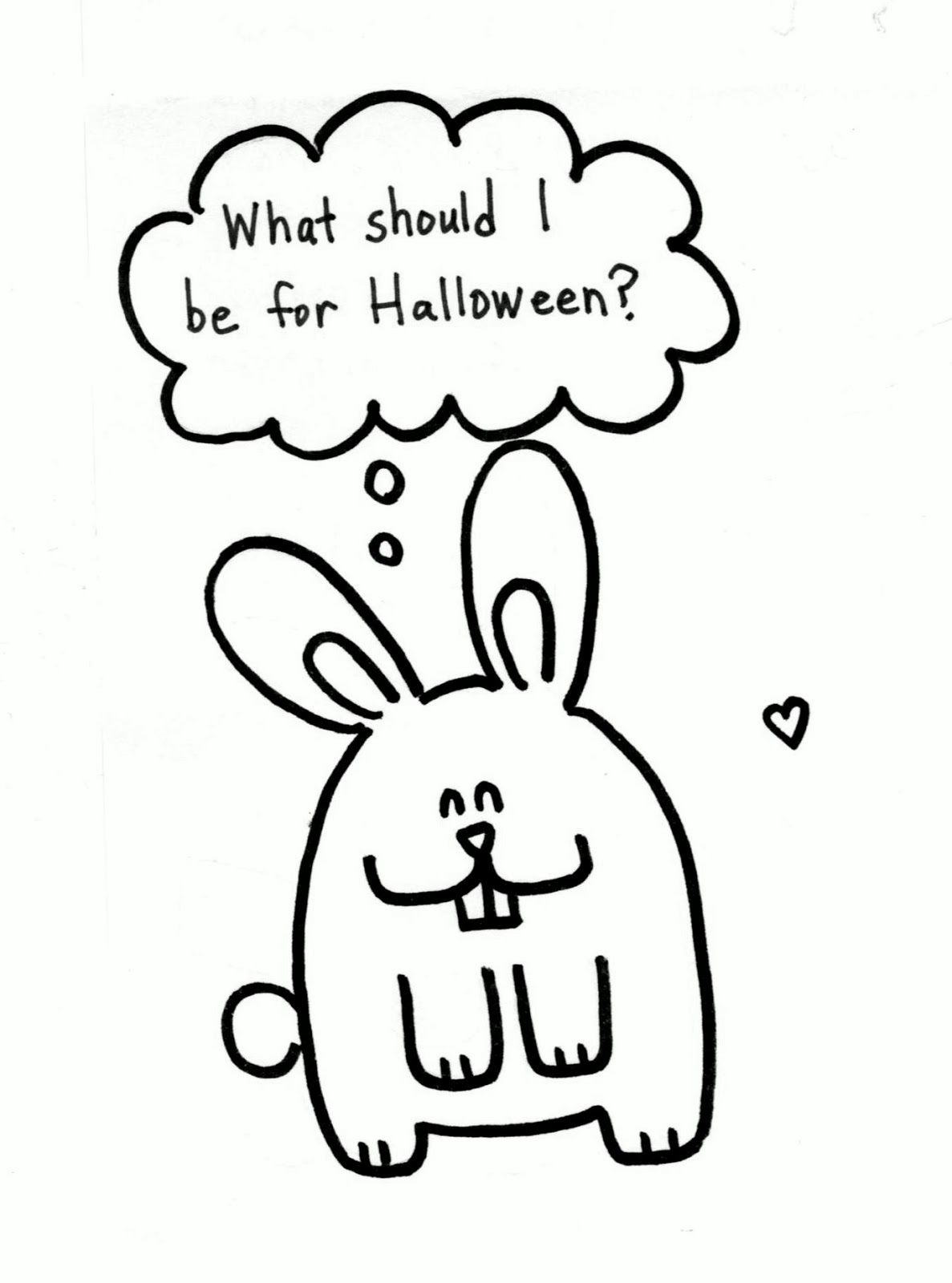 Bunny halloween coloring page pink stripey socks