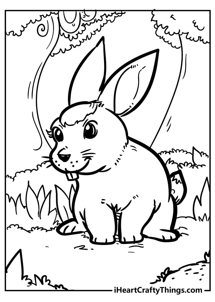 Rabbit coloring pages free printables