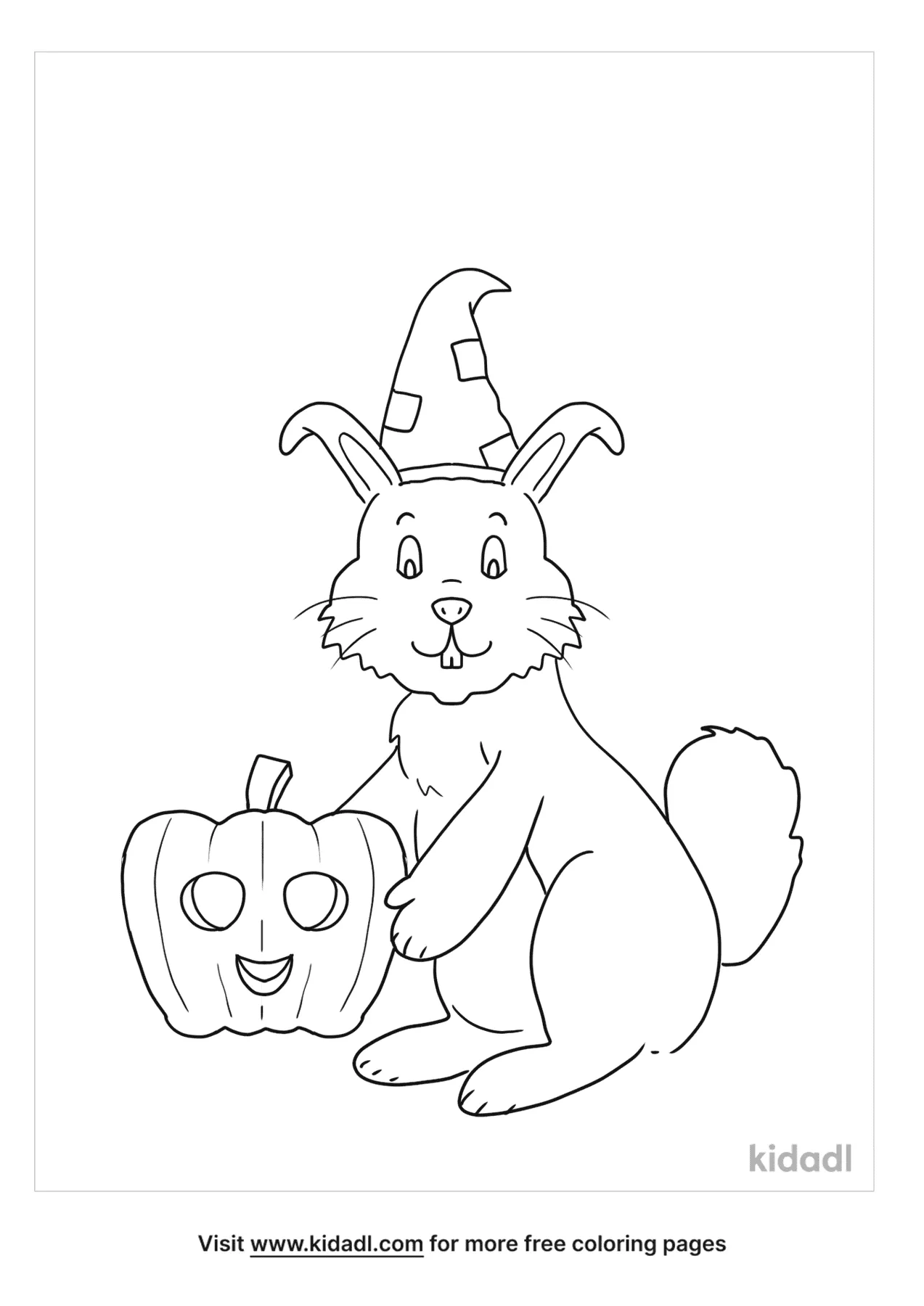 Free halloween bunny coloring page coloring page printables