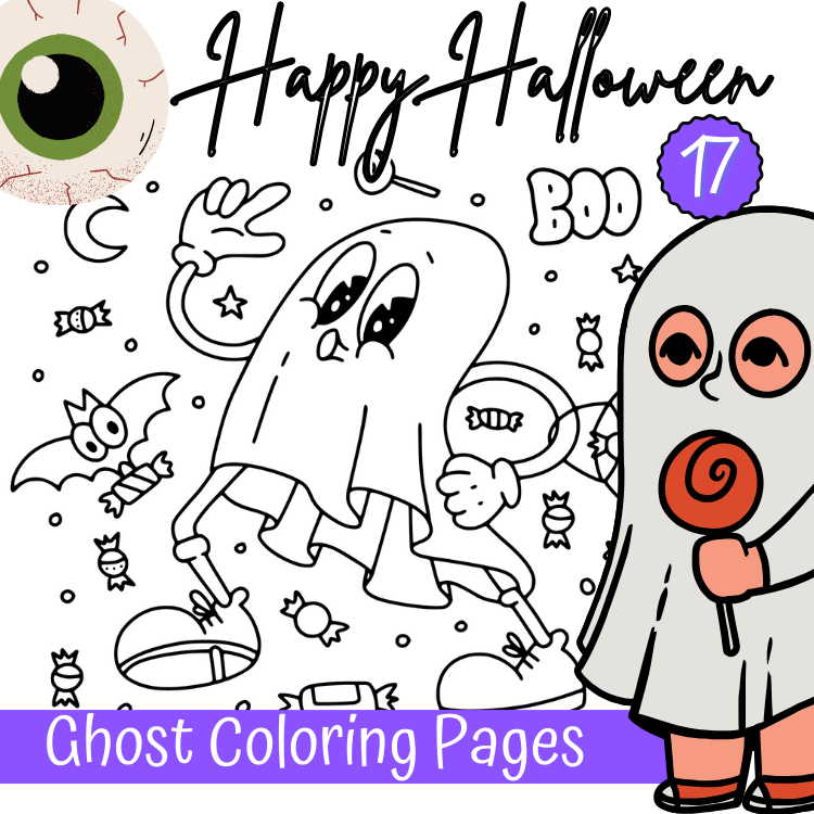 Ghost coloring pages