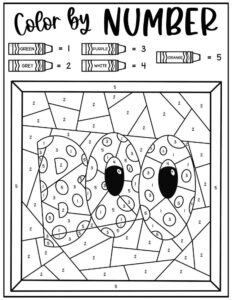 Free halloween color by numbers pages