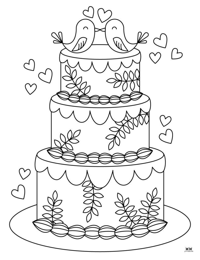 Cake coloring pages